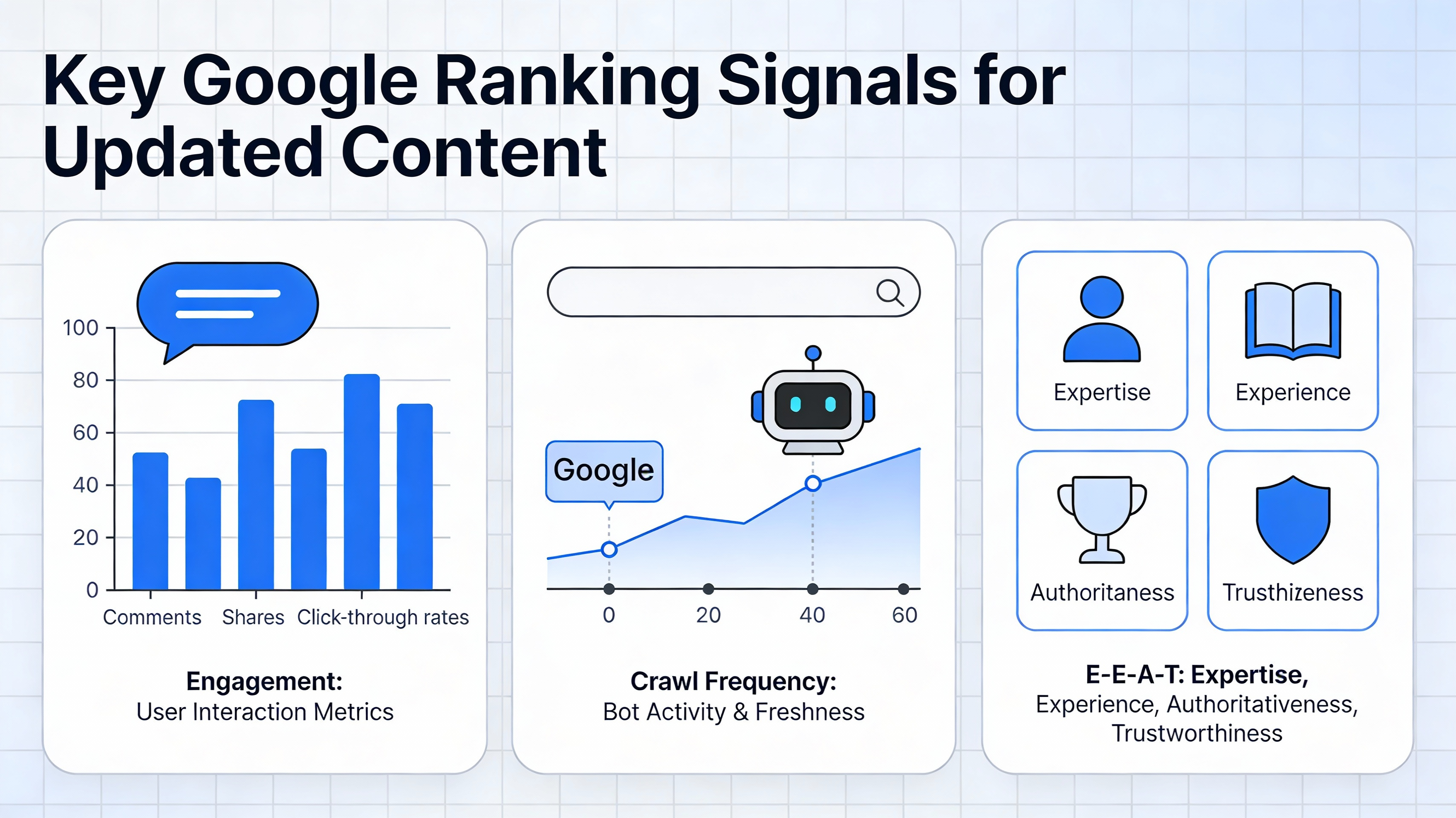 Infographic of Google ranking signals for fresh content