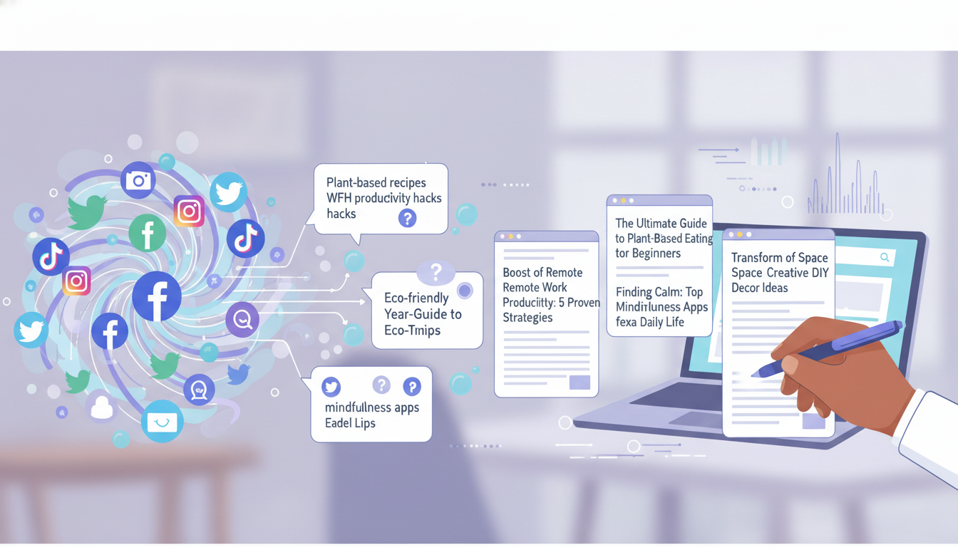 Creative thought process of transforming ideas into compelling content concepts