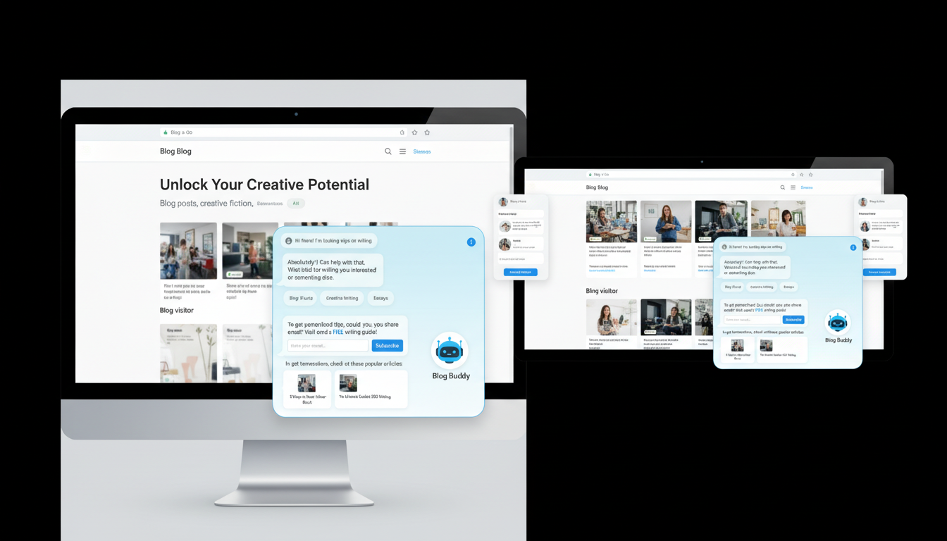 An AI robot hand interacting with a digital interface displaying data and analytics, symbolizing automated engagement.