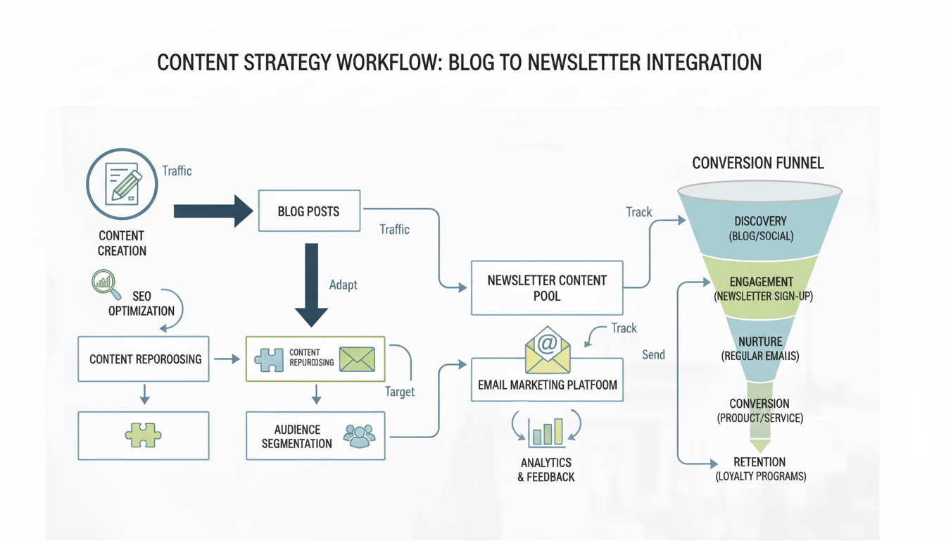 Two abstract digital forms intertwining, symbolizing the integration and synergy of different content strategies.