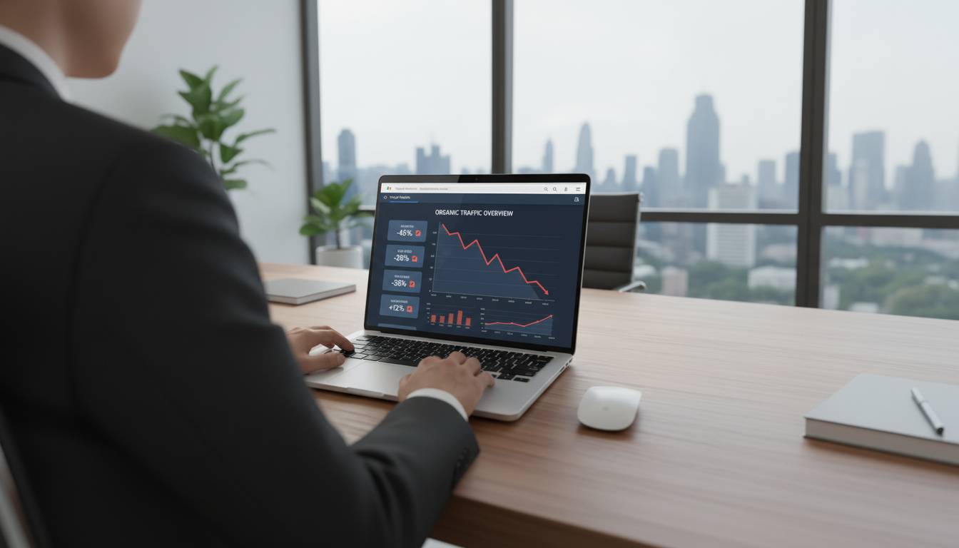Dashboard showing website traffic data and analytics verification
