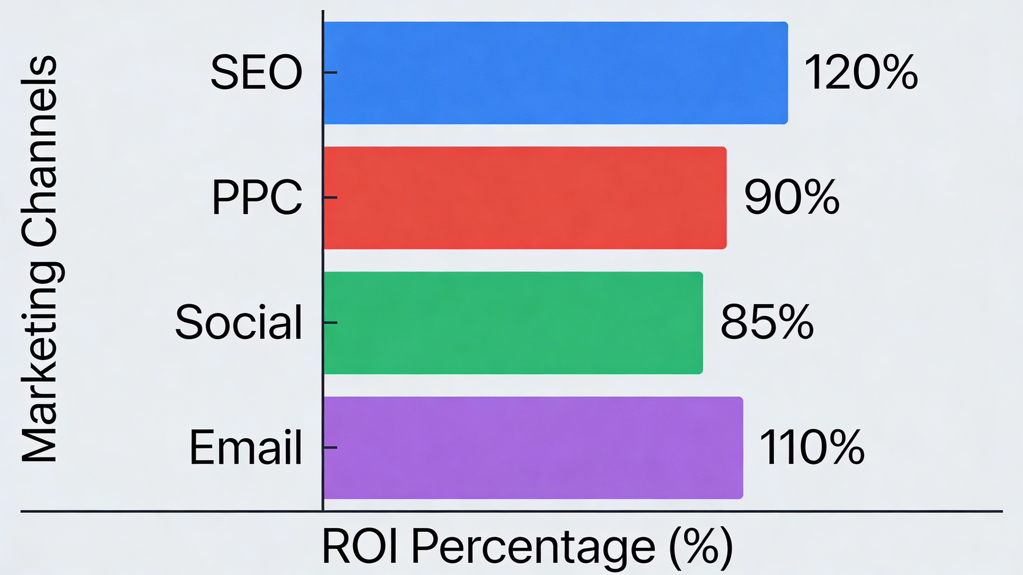 Chart comparing ROI of various marketing channels