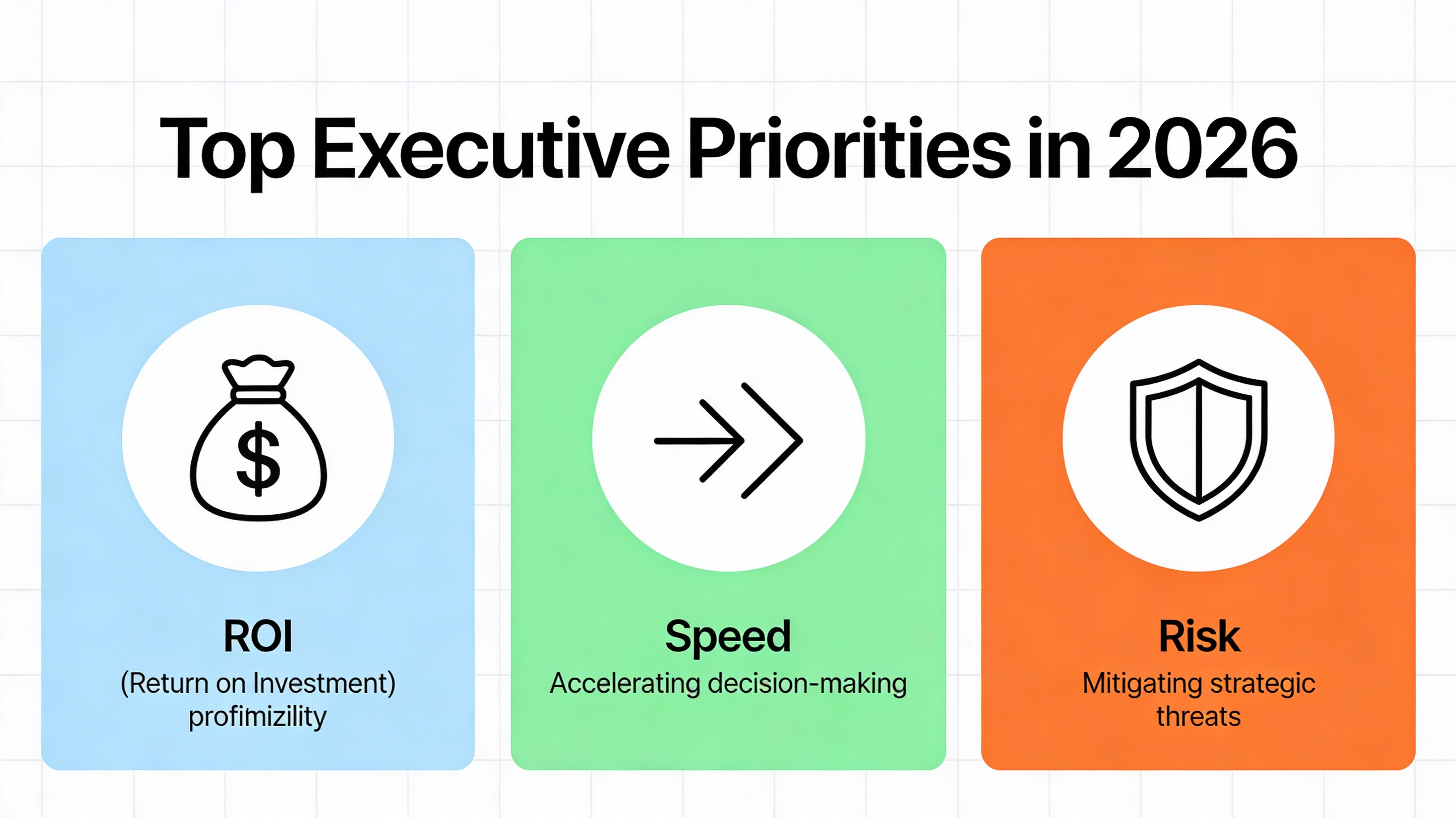 Infographic of 2026 executive priorities for SEO projects